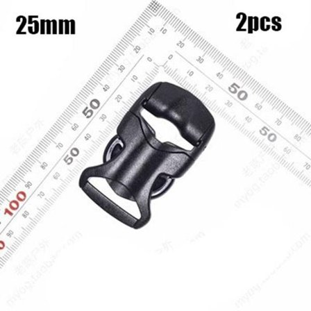 2kpl Sivusoljet Kaareva solki 25MM