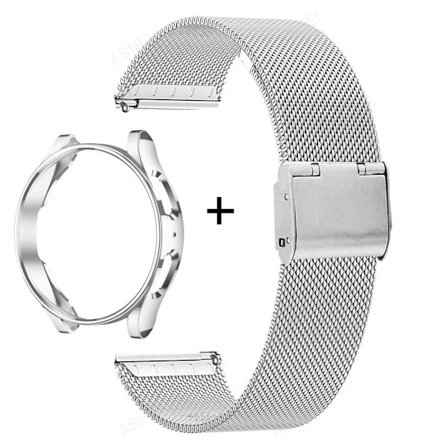 Skal + Armband kompatibelt med Samsung Galaxy Watch 5 4 6 44mm 40mm 5pro 45mm Skärmskydd Rostfritt Stål Armband Watch 6 Classic