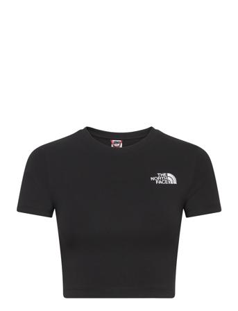 W Crop S/S Tee Crop Tops Short-sleeved Crop Tops Svart The North Face*Betinget Tilbud