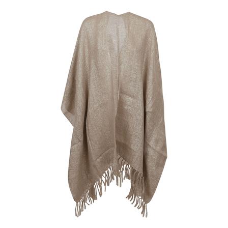 Brunello Cucinelli, Poncho Beige, Dames, Maat:ONE Size