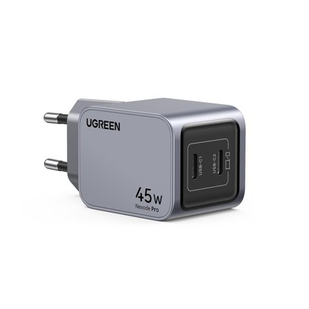Ugreen Nexode Pro 45W Dual USB-C GaN Fast Charger EU gray