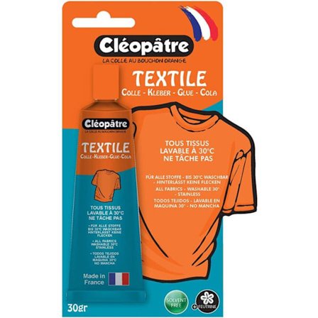 Textilklister - Klara - 30g - Tvättsäker - Lösningsmedelsfri - Klister för alla tyger