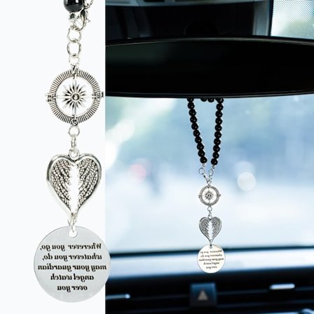 Engel Vinger Bil Spejl Charm, Metal Hængende Vedhæng Ornament, Bakspejl Dekoration til Familie Kæreste Kristen Gave