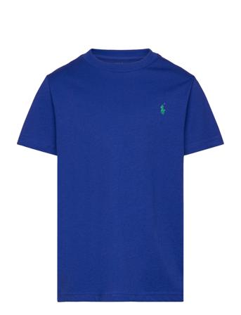 Cotton Jersey Crewneck Tee Tops T-shirts Short-sleeved Blue Ralph Lauren Kids