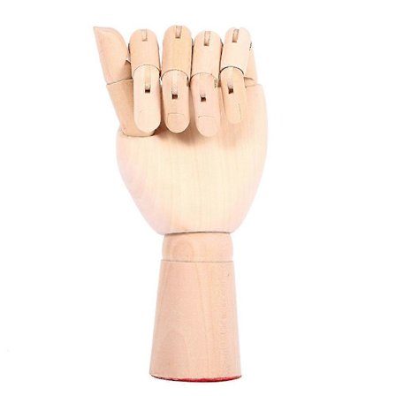 Ledded Dukke Venstre Træhånd Maleri Hjælp Ledded Hånd Model Dukke Modelhånd