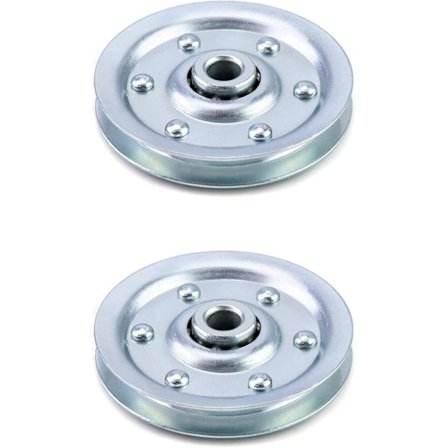 Universel Lejeblok, V-formet Stålkabel Lejeblok til Garageport Fitnessudstyr, 215 kg, 2 stk.