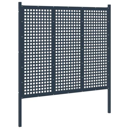 Vidaxl Trädgårdsstaket Stål 177x200 Cm Antracit Antracit