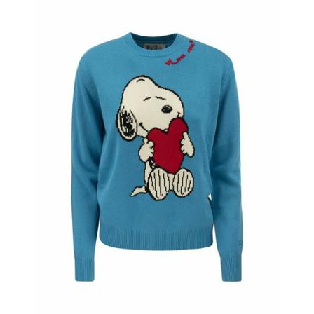 MC2 Saint Barth, Round-neck Knitwear Niebieski, Kobieta, Rozmiar: M