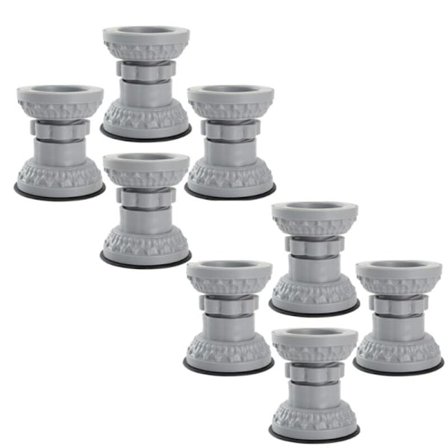 8 stk Anti-vibrasjonsputer for vaskemaskin Justerbare gummiføtter for vaskemaskin og tørketrommel