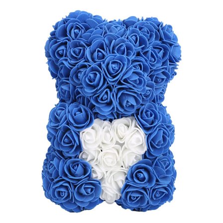 Härlig Stor Röd Ros Blomma Björn Leksaker Ornament Presenter till Alla hjärtans dag 25cm