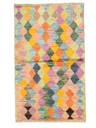 87X147 Tapis Berbère Colourful Moderne Orange/Marron (Laine, Afghanistan) Carpetvista