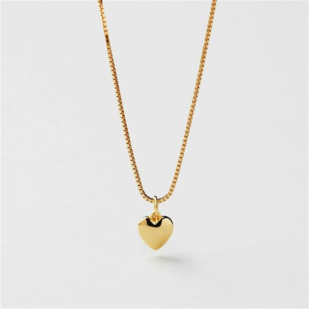 Solid Puffy Heart Necklace