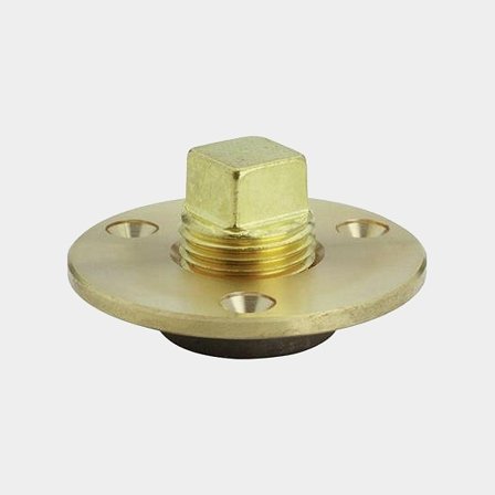 Korek denne / korek do łodzi Attwood, zewnętrzny, guma & mosiądz, 1/2" (NPT) - Jachtowa