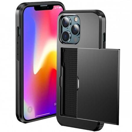 iPhone 14 Pro Max stødsikkert dækselkortrum StreetWise Black