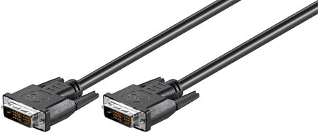 MicroConnect DVI-kabel - enkeltlenke - DVI-D (hann) til DVI-D (hann) - 1 m - tommelskruer