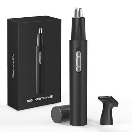 Nese- og ørehårtrimmer, USB-oppladbar nesetrimmer, profesjonell smertefri øre- og nesetrimmer, kompatibel med menn og kvinner (svart)