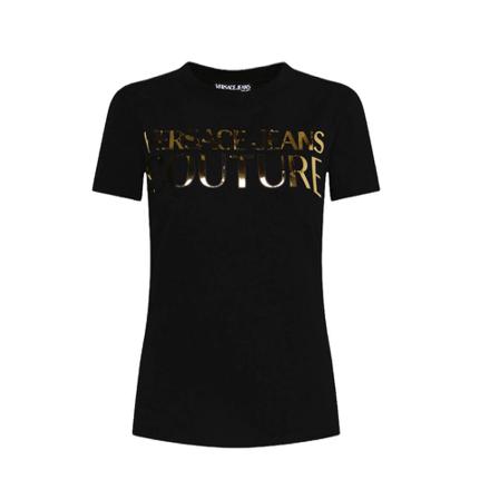 Versace Jeans Couture, T-Shirts Zwart, Dames, Maat:S