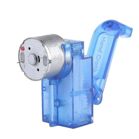 Håndsving DC-svinggenerator, mekanisk nødoplader, skole strømforsyning, pædagogisk generator med LED-lys og klipsledninger Starlight - Snng