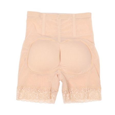 Dametrøje med polstret bagdel, åndbar, høj talje, blonder i bunden, mavekontrol, hudfarvet, M