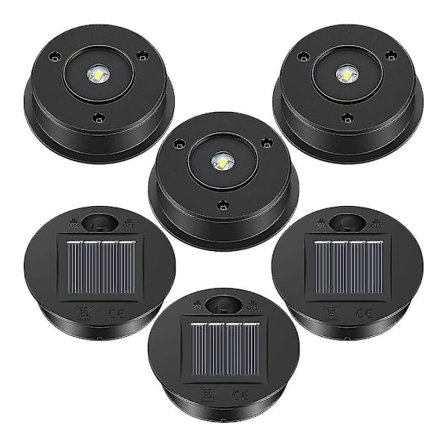 6 st Solar Lights Ersättningstopp 7 Solar Lantern Delar LED Solar Panel Lantern Lock Ljus för Ute