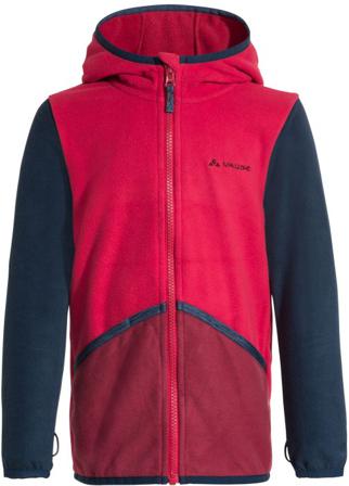 Vaude - Kids Pulex Hooded Jacket lasten fleecetakki - Punainen/Tummanharmaa