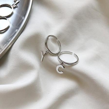 Ring Sølv S925 Brev Modesmykker Ac7307 H
