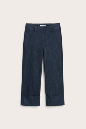 Kappahl | Cropped straight jeans high waist | Mørk denim