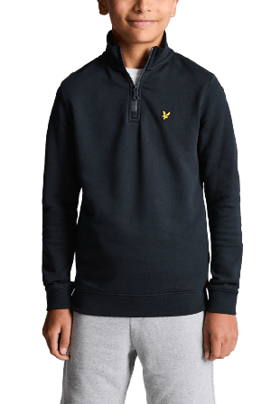 Lyle & Scott Quarter Zip Pullover Hoodies sweatshirts Herr Blå 164-170