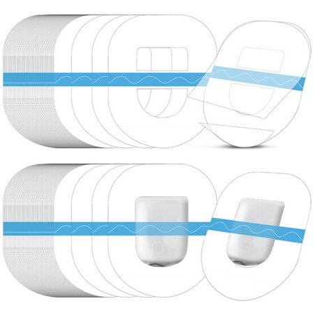 Sensorplaster 50 stk. åndbart fastgørelsesplaster til blodsukkermålerprobe Usynligt anti-dryp plaster Sporty skridsikkert plaster til svømning og