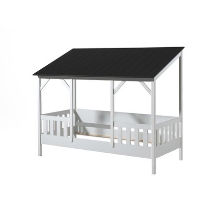 Vipack Hussäng 03 Med Tak - 90x200 Cm - Vit Med Svart Tak - Litenleker