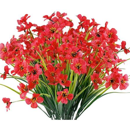5 Buntar Konstgjorda Blommor Plast Falska Utomhusväxter