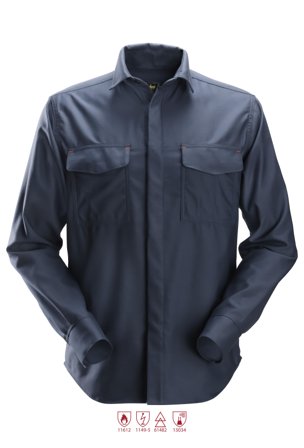 Snickers Workwear 8561 ProtecWork Skjorte marineblå M, Klær