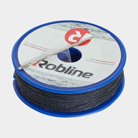 Set di filo per impiombatura con ago Robline, poliestere cerato, Ø0.8mm, 90 metri, blu