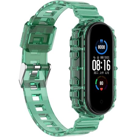 Smart klockarmband för Xiaomi Mi Band 7/6/5, transparent silikonklockarmband, ersättningsarmband handledsband för Xiaomi