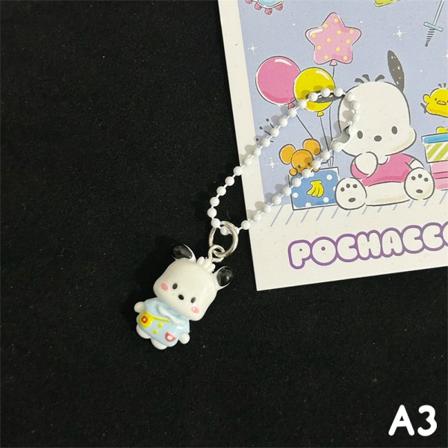 e Kawaii Cartoon Resin nyckelring väska hängande dekoration bilnyckel A3