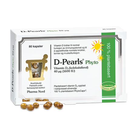 Pharma Nord D-Pearls Green 40 μg kapsler, 80 stk.