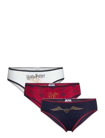 Box Of 3 Briefs Night & Underwear Underwear Panties Punainen Harry Potter