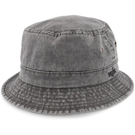 MJM Hats - Preto bucket Chapéu - Dyed Cotton Twill Black Bucket @ Hatstore