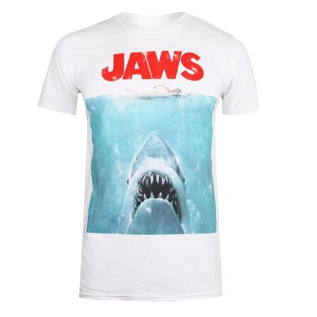 Jaws Herr Poster T-shirt Xxl Vit/blå/röd