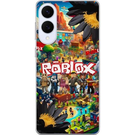 Kompatibelt Mobilskal till Samsung Samsung Galaxy S25 Edge Roblox äventyrsvärld full av figurer, färgstarka spelmiljöer och actionfyllda byggvärl