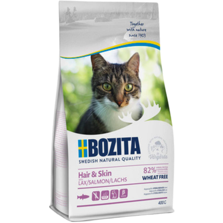 Bozita Katt - Hair & Skin hvetefri laks 400 g - Katt - Kattefôr & kattemat - Tørrfôr for katt - ZOO.no