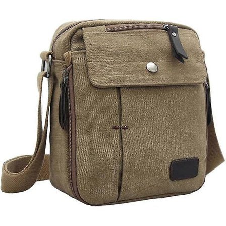 Militär Canvas Rese Vandring Axelremsväska Skola Casual Messenger Bag för Män