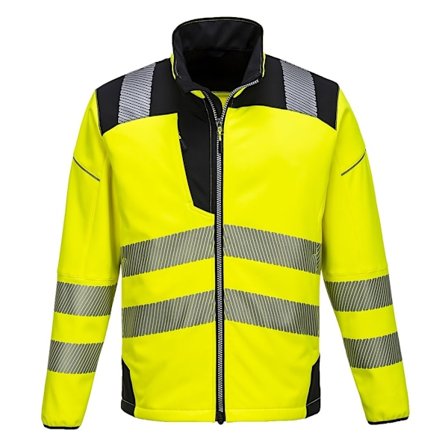 Portwest Herr PW3 Hi-Vis Soft Shell Jacka L Gul/Svart