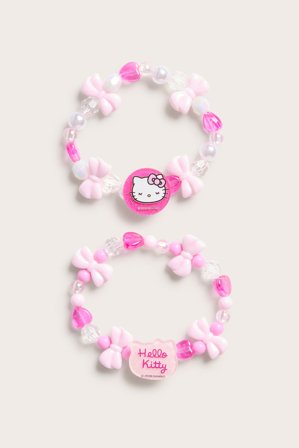 Kappahl | Rannekorut Hello Kitty 2 kpl Vaaleanpunainen ONE SIZE | Vaaleanpunainen