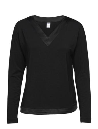 L/S V-Neck Top Sort Calvin Klein