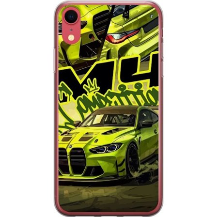 Kompatibel Mobilcover til Apple iPhone XR Bluey-familien i glad tegnestil med blomsterbaggrund og legende farvepalet