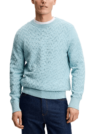 J.Lindeberg Arthur Knit Org Cotton Tröjor Herr Blå XL