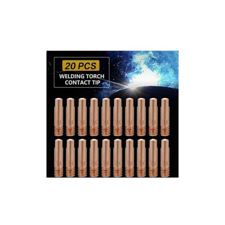DRIVE - EJVJWQ 20 st kopparsvetskontaktmunstycken för 15AK MIG MAG svetsbrännare förbrukningsartiklar (1,0)