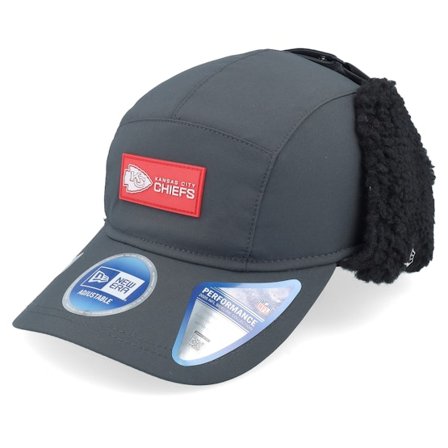 New Era - NFL Svart earflap Keps - Kansas City Chiefs NFL Runner Dog Vintage Black 5-panel Earflap @ Hatstore