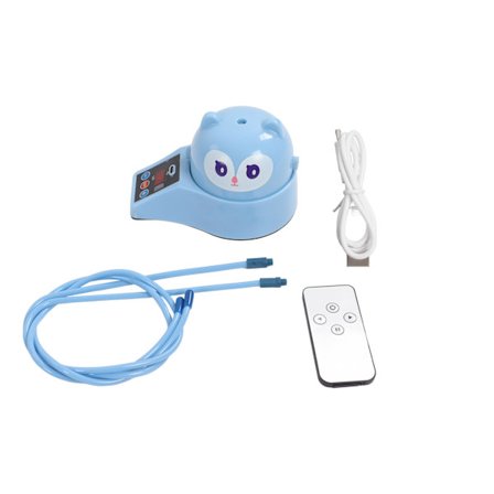 Elektrisk sjippetovsmaskine med fjernbetjening, smart fitnessøvelse, blå